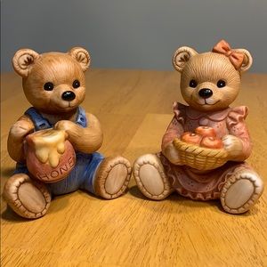 Set of Vintage Home Interiors Bears. EUC.